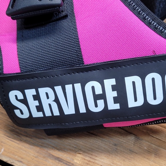 Pawshoppie Real Reflective Pink Service Dog Vest Harness size Large - Picture 4 of 12